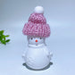 2.2" White Jade Snowman Carving with Cap Crystal Healing Bulk Wholesale