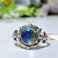S925 Aura Gibeon Meterite Ring Crystal Healing Bulk Wholesale