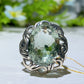 S925 Green Amethyst Ring Crystal Healing Bulk Wholesale