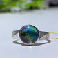 S925 Aura Gibeon Meterite Ring Crystal Healing Bulk Wholesale