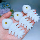 3.1" White Jade Fish Bone Carving Crystal Healing Bulk Wholesale