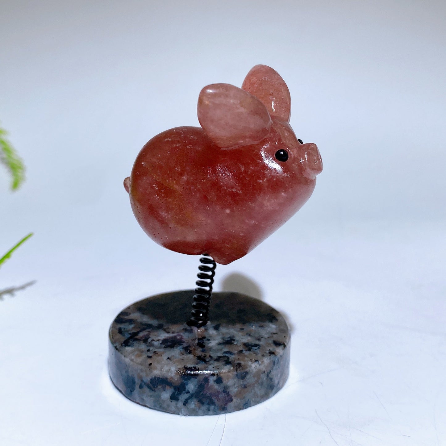 1.6" Natural Crystal Pig Carving with Yooperlite Base Crystal Healing Bulk Wholesale