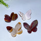 2.3" Rhodonite Mookite Butterfly Carving Crystal Healing Bulk Wholesale