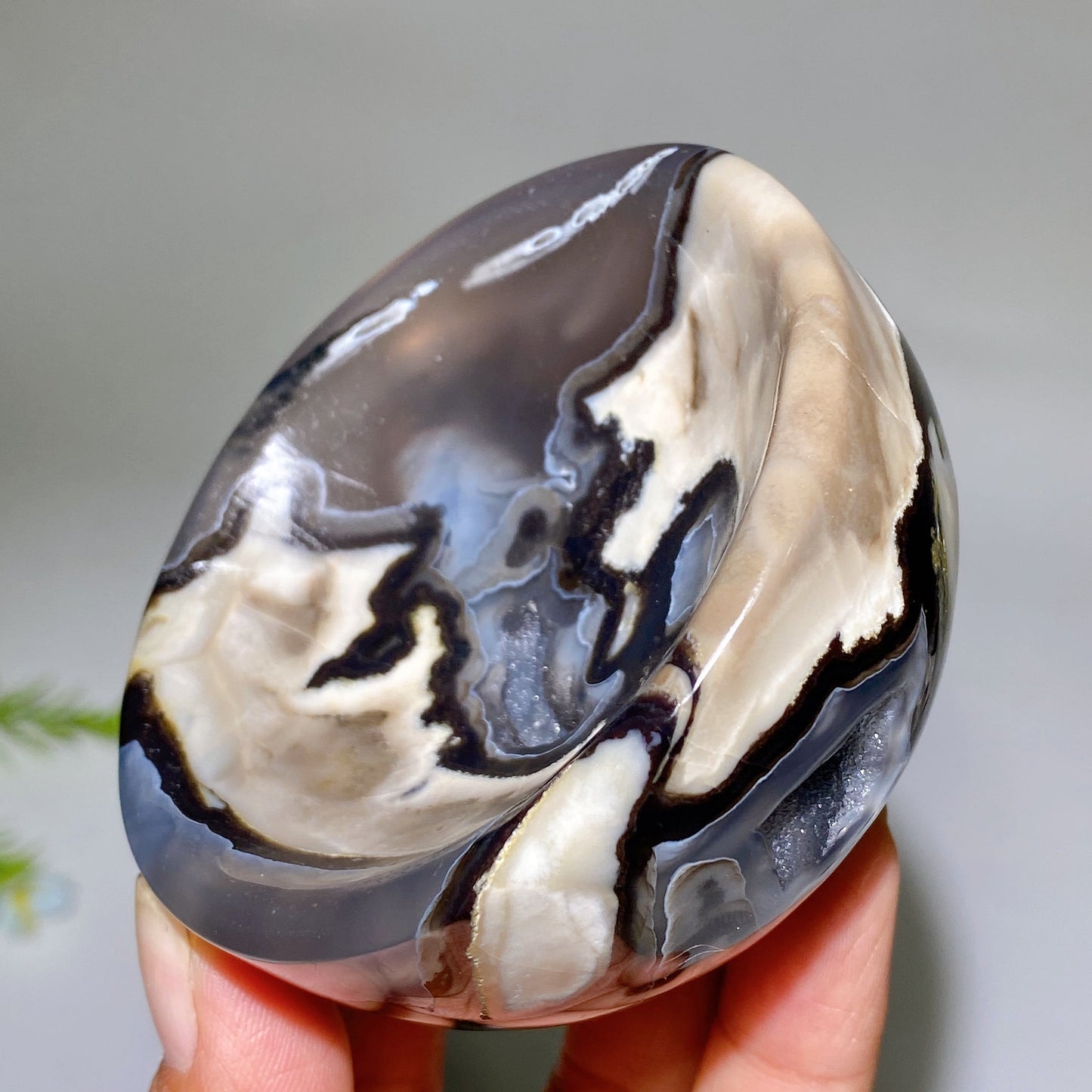 3.0" Volcanic Agate Bowl Carving Crystal Healing Bulk Wholesale