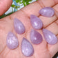 20-24mm UV Reactive Kunzite Drop Shape Cabochon for Jewelry DIY Crystal Healing Bulk Wholesale