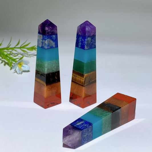 3.1" Chakra Crystal Point Crystal Healing Bulk Wholesale