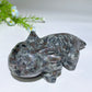 5.6" UV Reactive Yooperlite Salamander Carving Crystal Healing Bulk Wholesale