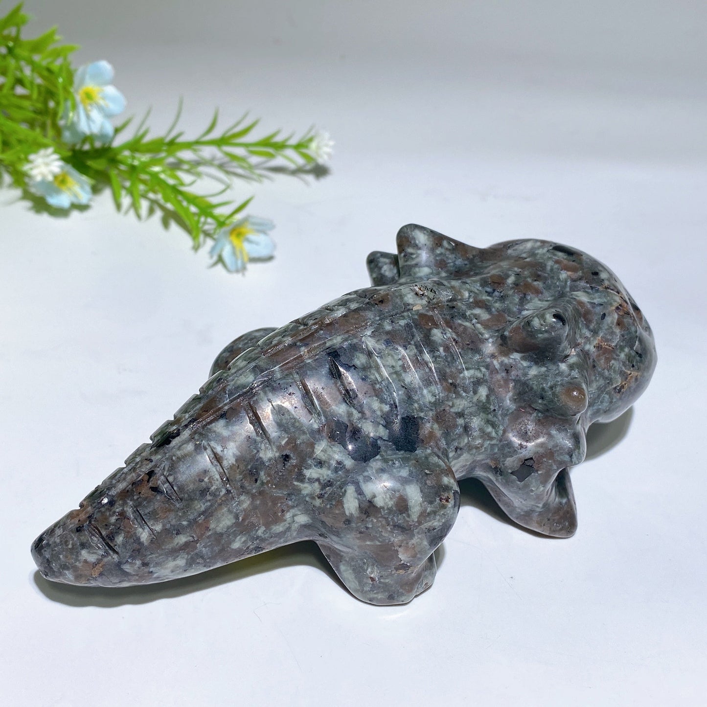 5.6" UV Reactive Yooperlite Salamander Carving Crystal Healing Bulk Wholesale