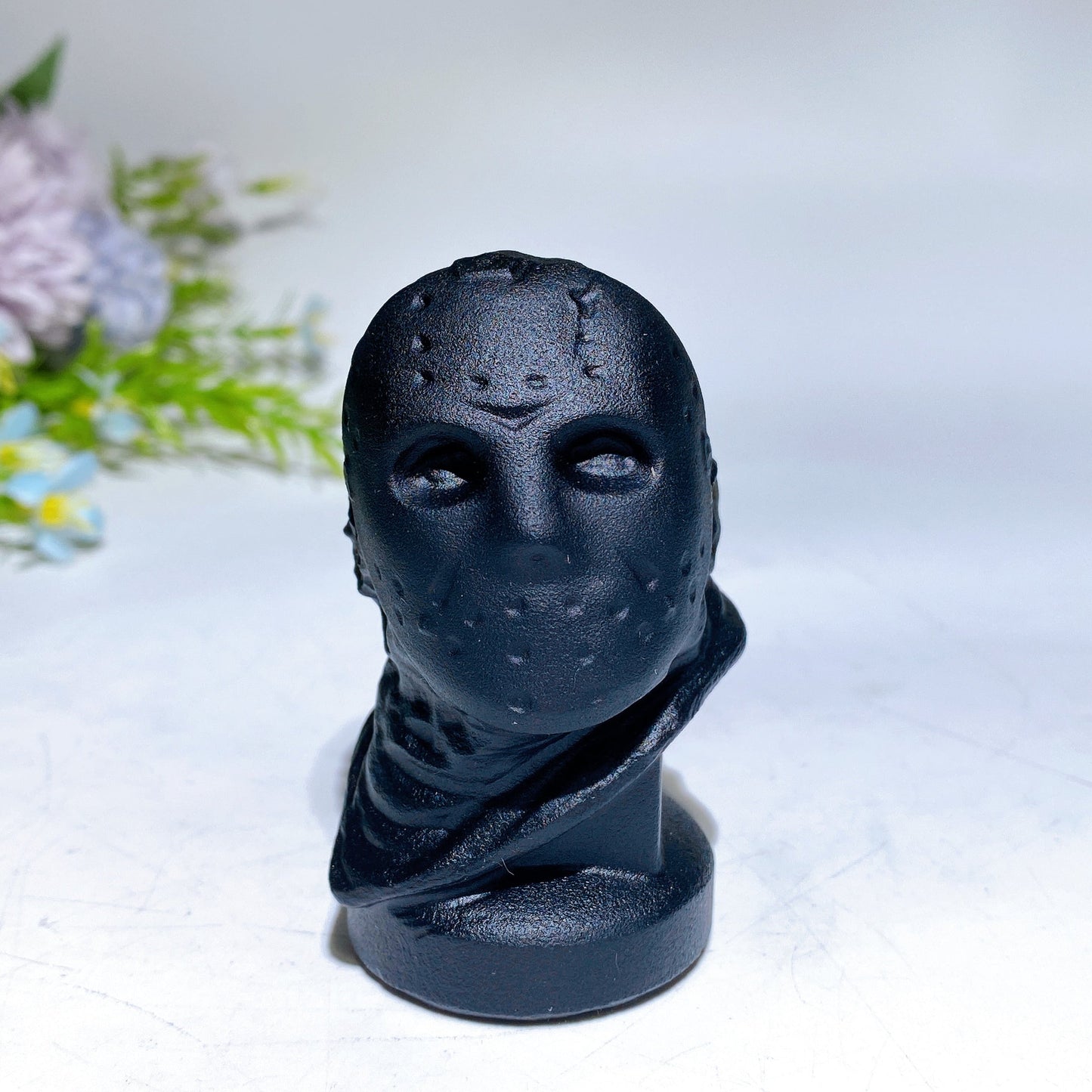 2.8"-4.0" Black Obsidian Chain Saw Massacre Carving Crystal Healing Bulk Wholesale