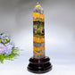 21cm Bumblebee Jasper Tower with Wooden Stand Crystal Healing Bulk Wholesale