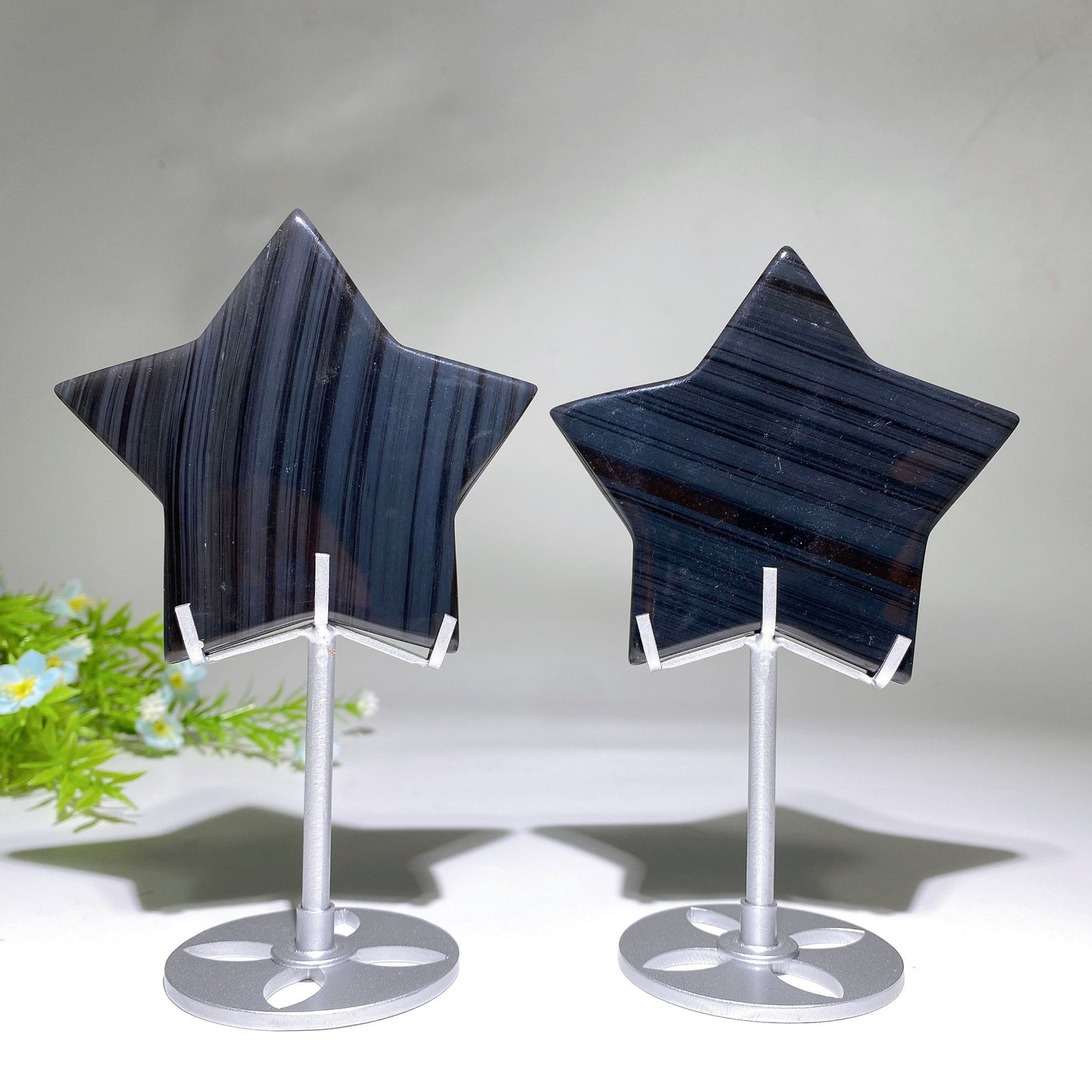 Midnight Lace Obsidian Shape Carving with Stand Crystal Healing Bulk Wholesale