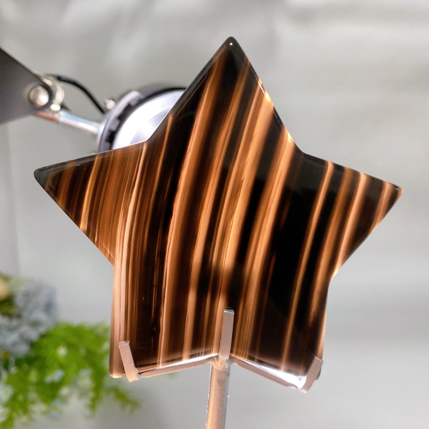 Midnight Lace Obsidian Shape Carving with Stand Crystal Healing Bulk Wholesale