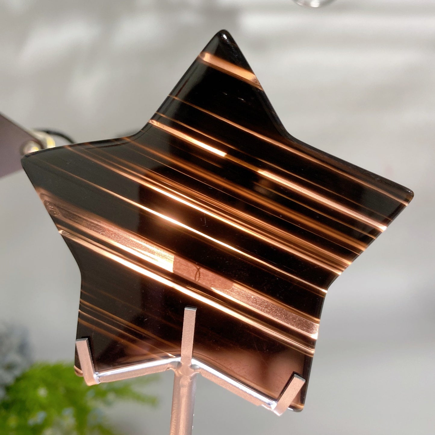 Midnight Lace Obsidian Shape Carving with Stand Crystal Healing Bulk Wholesale