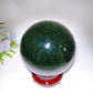 Large Unique Green Blue Sandstone Sphere with Wooden Stand Crystal Healing Bulk Wholesale