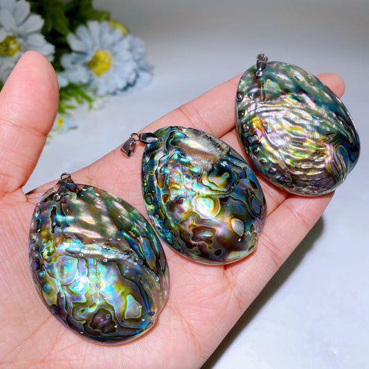 2.1" Abalone Shell Pendant Crystal Healing Bulk Wholesale
