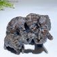 3.4" Hand Carved Natural Serpentine Yooperlite Elephant Crystal Healing Bulk Wholesale