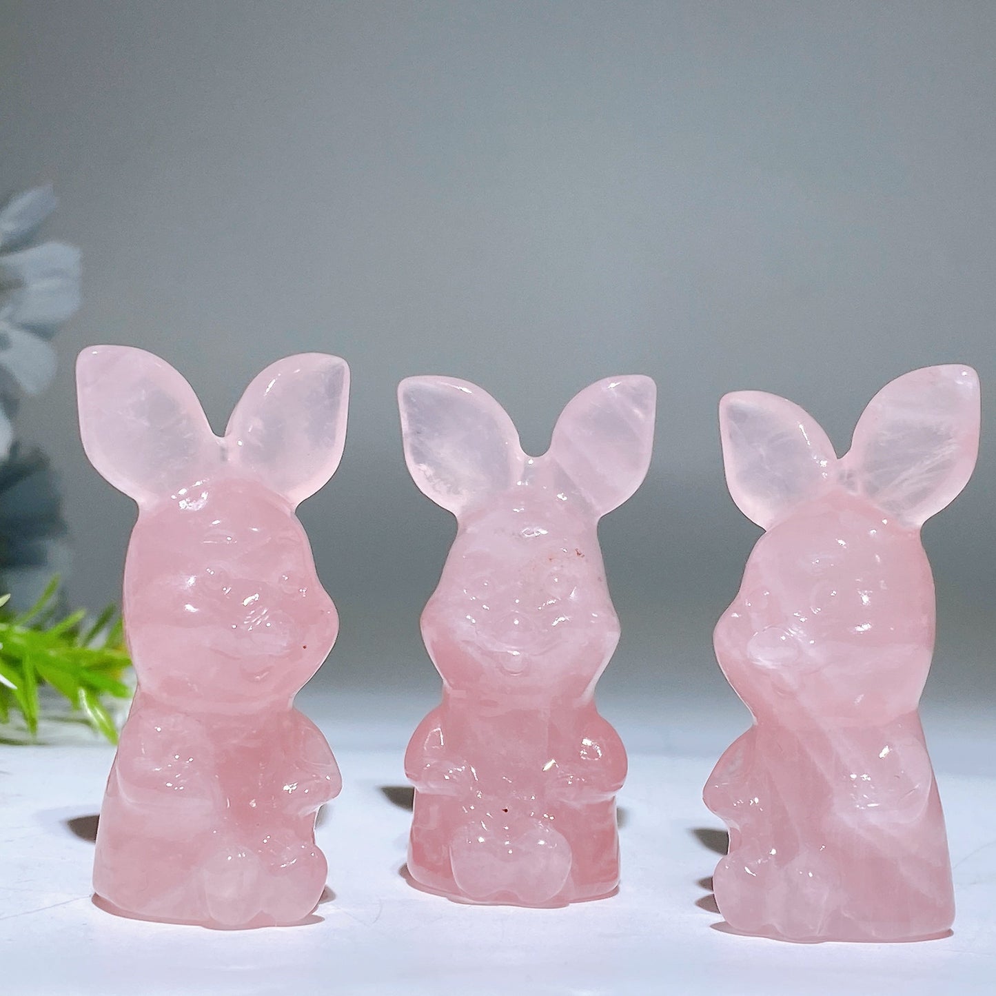 2.1" Rose Quartz Piglet Carving Crystal Healing Bulk Wholesale