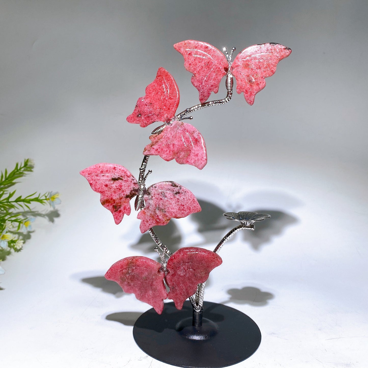 21cm Natrual Butterfly Sphere Holder Crystal Healing Bulk Wholesale