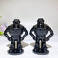 3.4" Black Obsidian Buzz Lightyear Carving Crystal Healing Bulk Wholesale