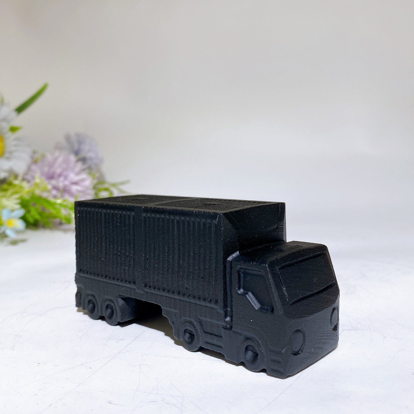 3.9" Black Obsidian Truck Carving Crystal Healing Bulk Wholesale