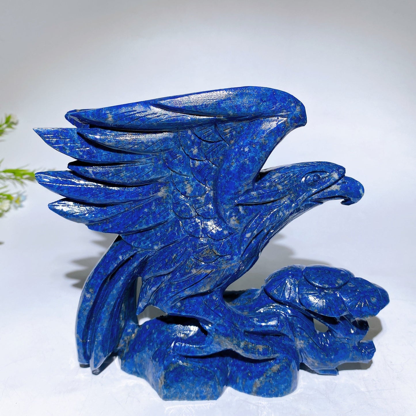 17cm Hand Carved Unique Natural Lapis Lazuli Eagle Crystal Healing Bulk Wholesale