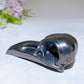 3.8" Schungite Raven Skull Carving Crystal Healing Bulk Wholesale