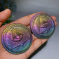 2.3" Bismuth Heru's Eye Round Slab Crystal Healing Bulk Wholesale