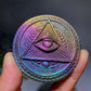 2.3" Bismuth Heru's Eye Round Slab Crystal Healing Bulk Wholesale