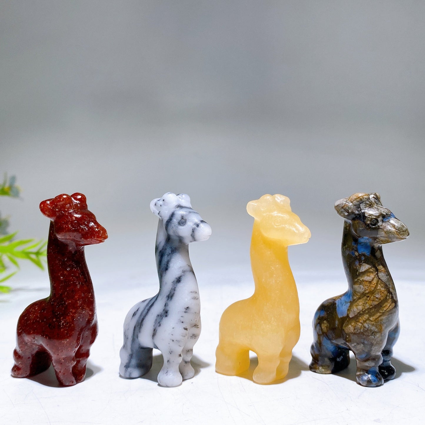 2.4" Natural Crystal Giraffe Carving Crystal Healing Bulk Wholesale