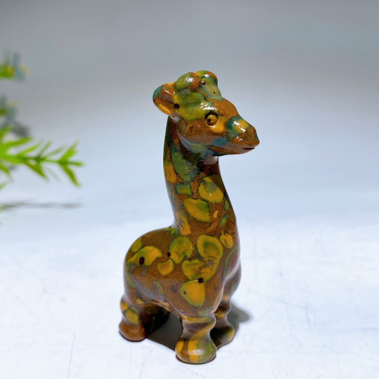2.4" Natural Crystal Giraffe Carving Crystal Healing Bulk Wholesale