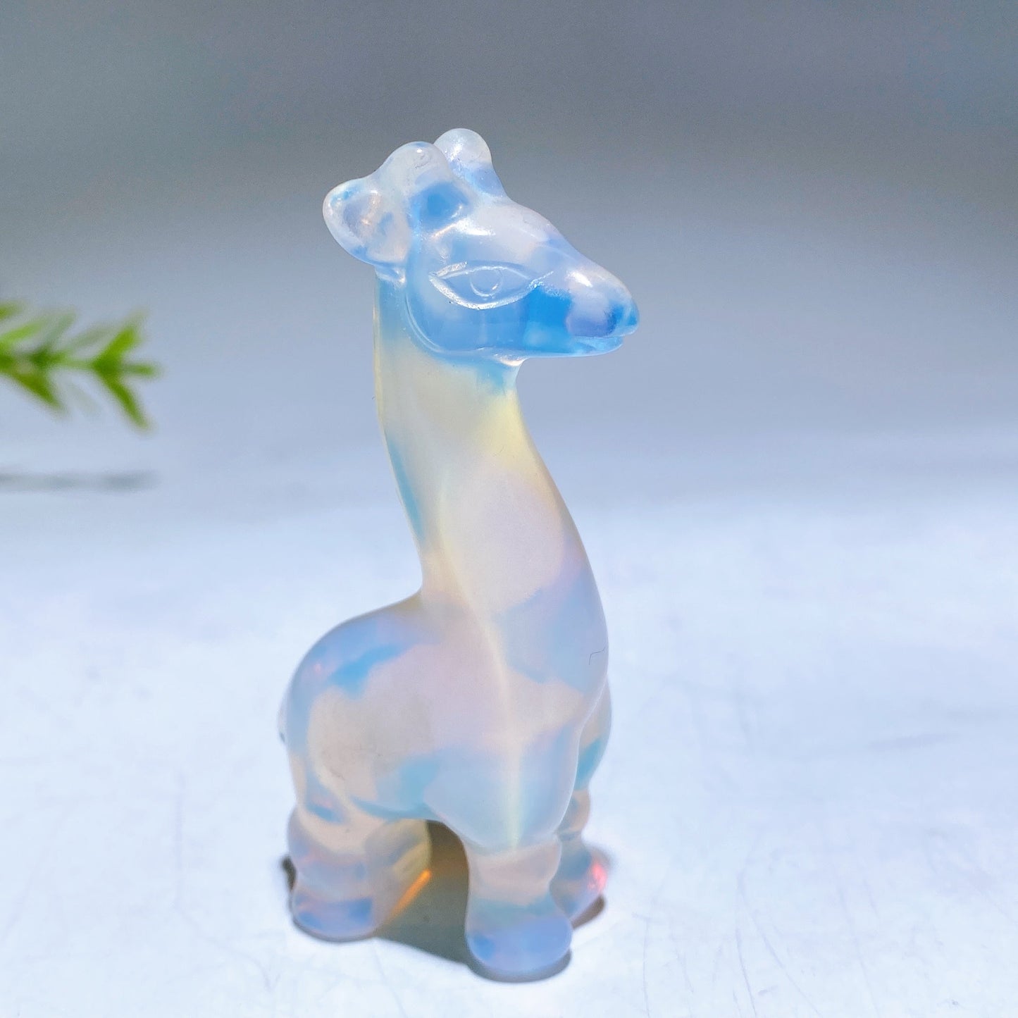 2.4" Natural Crystal Giraffe Carving Crystal Healing Bulk Wholesale