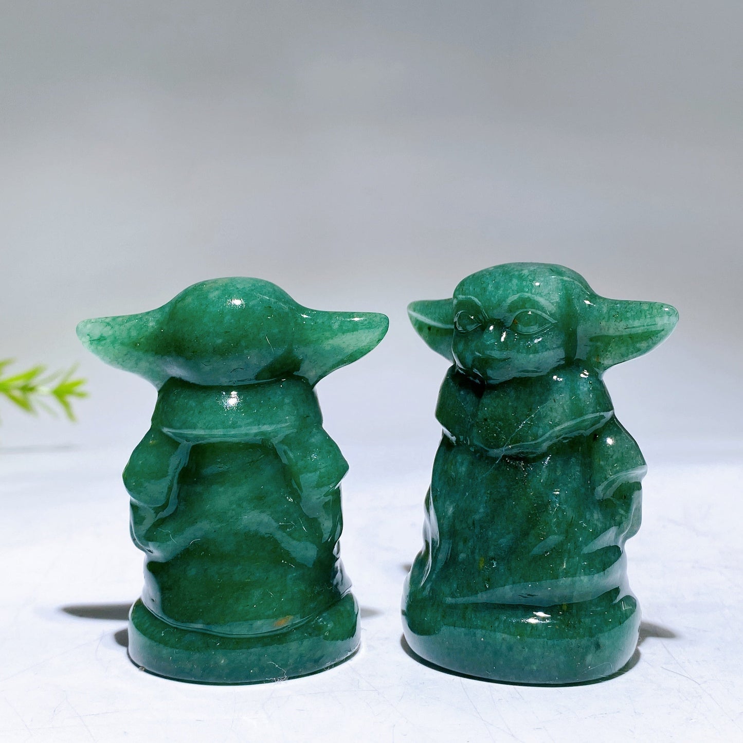 2.4" Green Aventutriner Yoda Carving Crystal Healing Bulk Wholesale