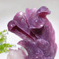 22cm Hand Carved Natural Purple Mica Phoenix Flower Crystal Healing Bulk Wholesale