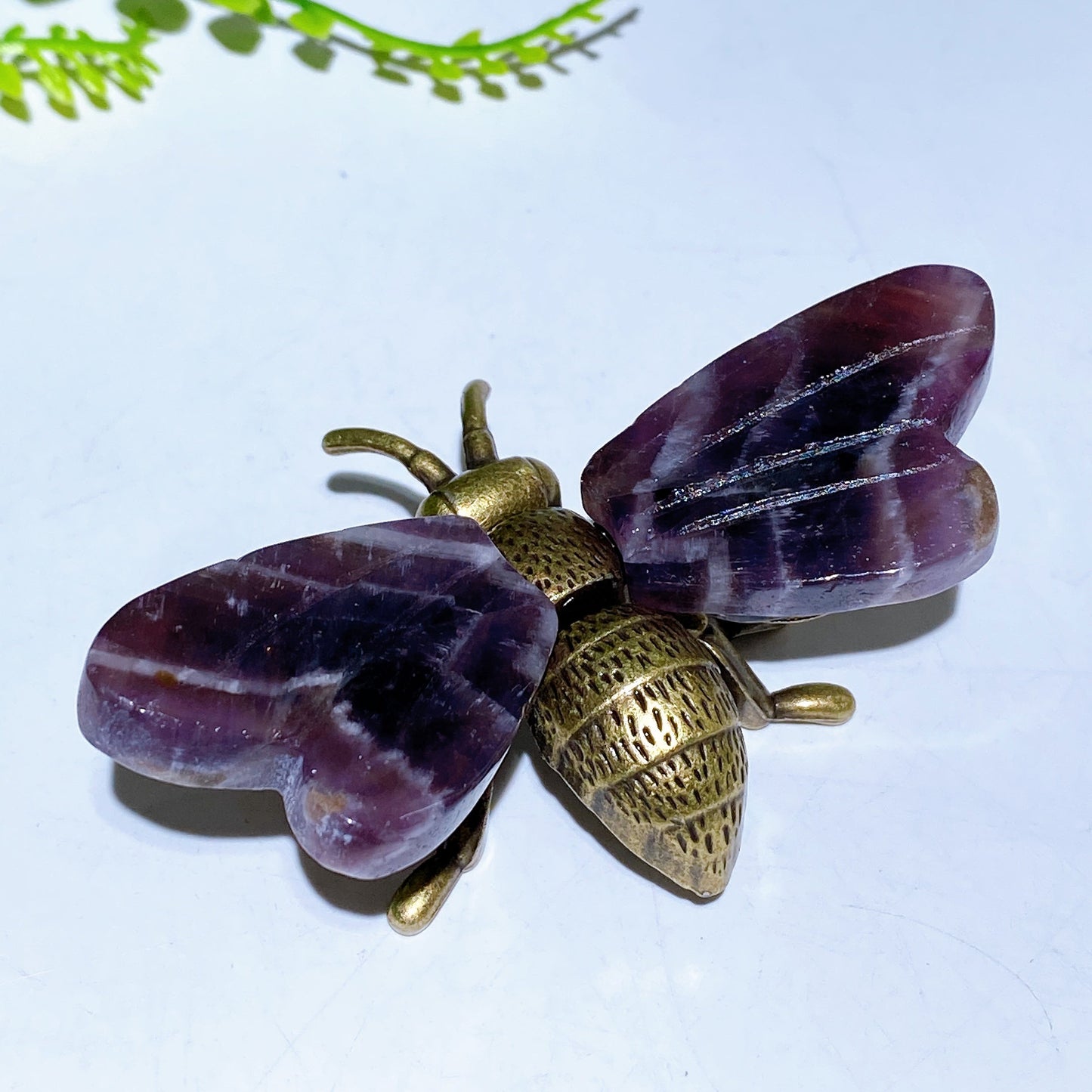 3.0" Natural Crystal bee with Metal Body Crystal Healing Bulk Wholesale