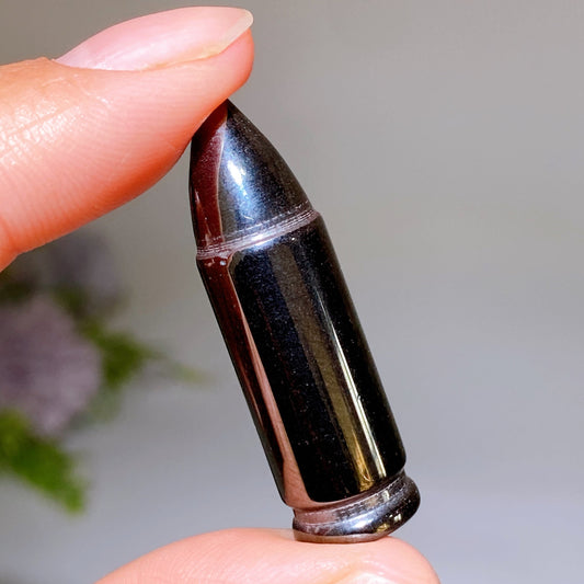 1.5" Hematite Bullet Pendant Crystal Healing Bulk Wholesale