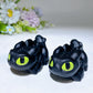 2.8" Black Obsidian Toothless Carving Crystal Healing Bulk Wholesale