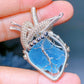 Crystal Silver Copper Wrapped Pendant  Crystal Healing Bulk Wholesale
