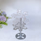 Rose Quartz Clear Quartz Snowflake Carving with Stand Crystal Healing Bulk Wholesale