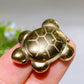 1.1" Drilled Pyrite Turtle Pendant Crystal Healing Bulk Wholesale