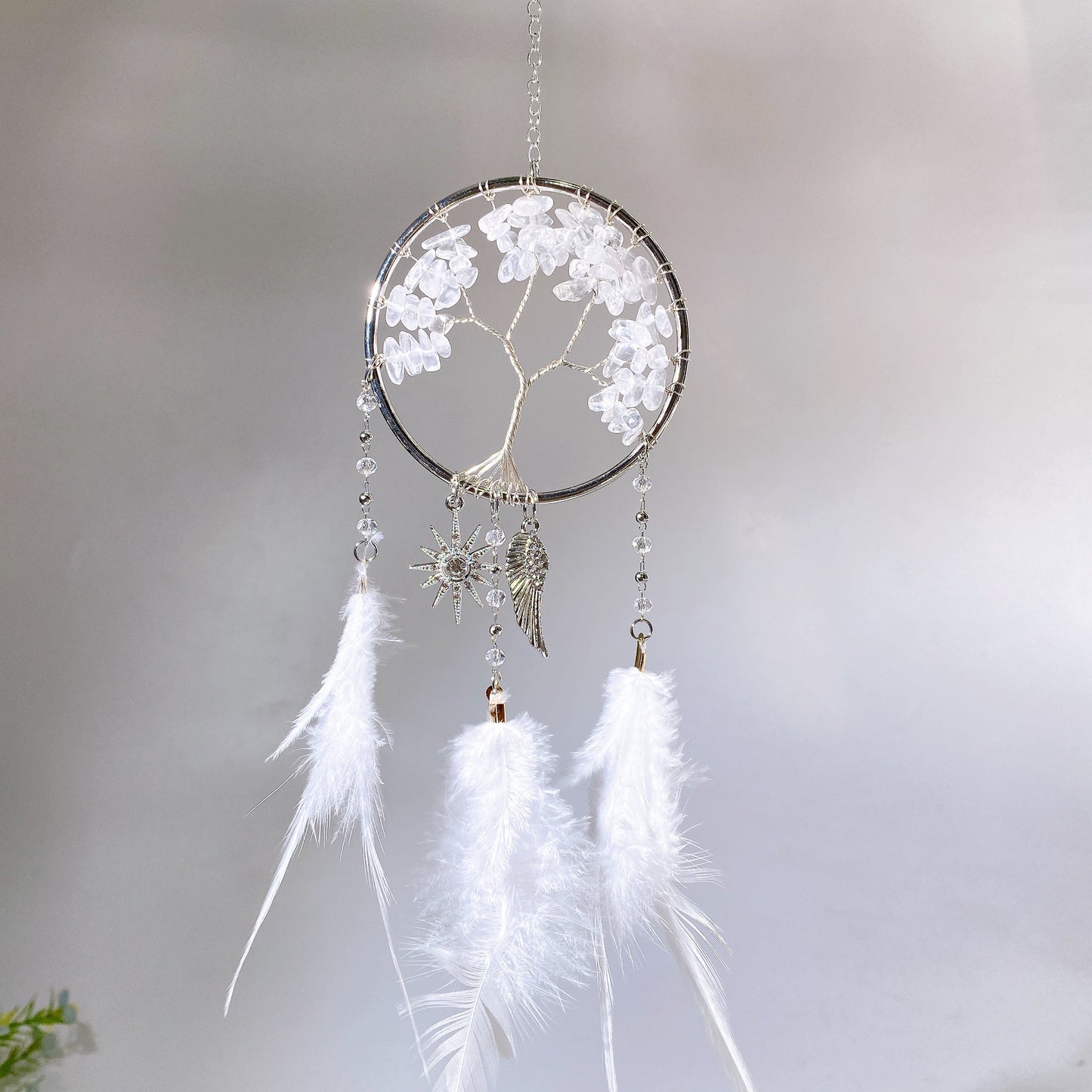 28cm Natural Crystal Dreamcatcher Crystal Healing Bulk Wholesale