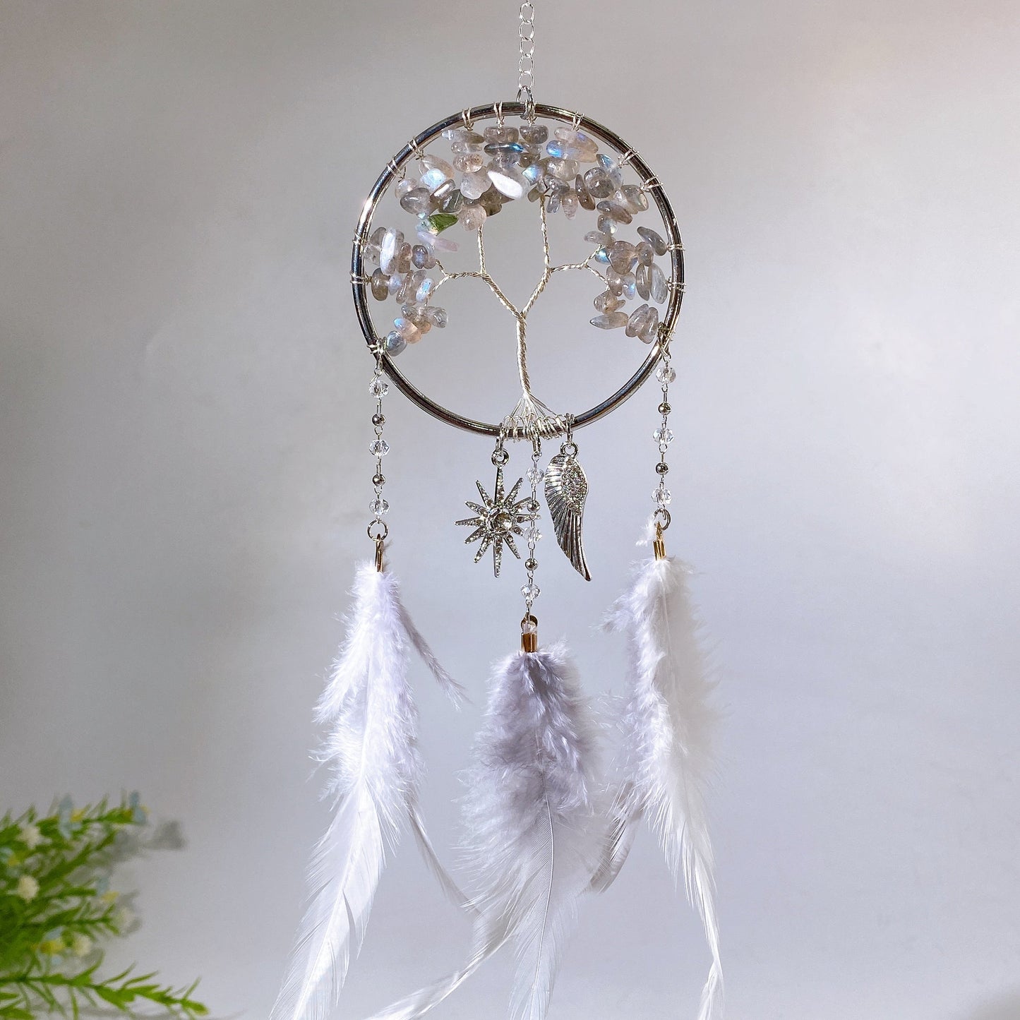 28cm Natural Crystal Dreamcatcher Crystal Healing Bulk Wholesale