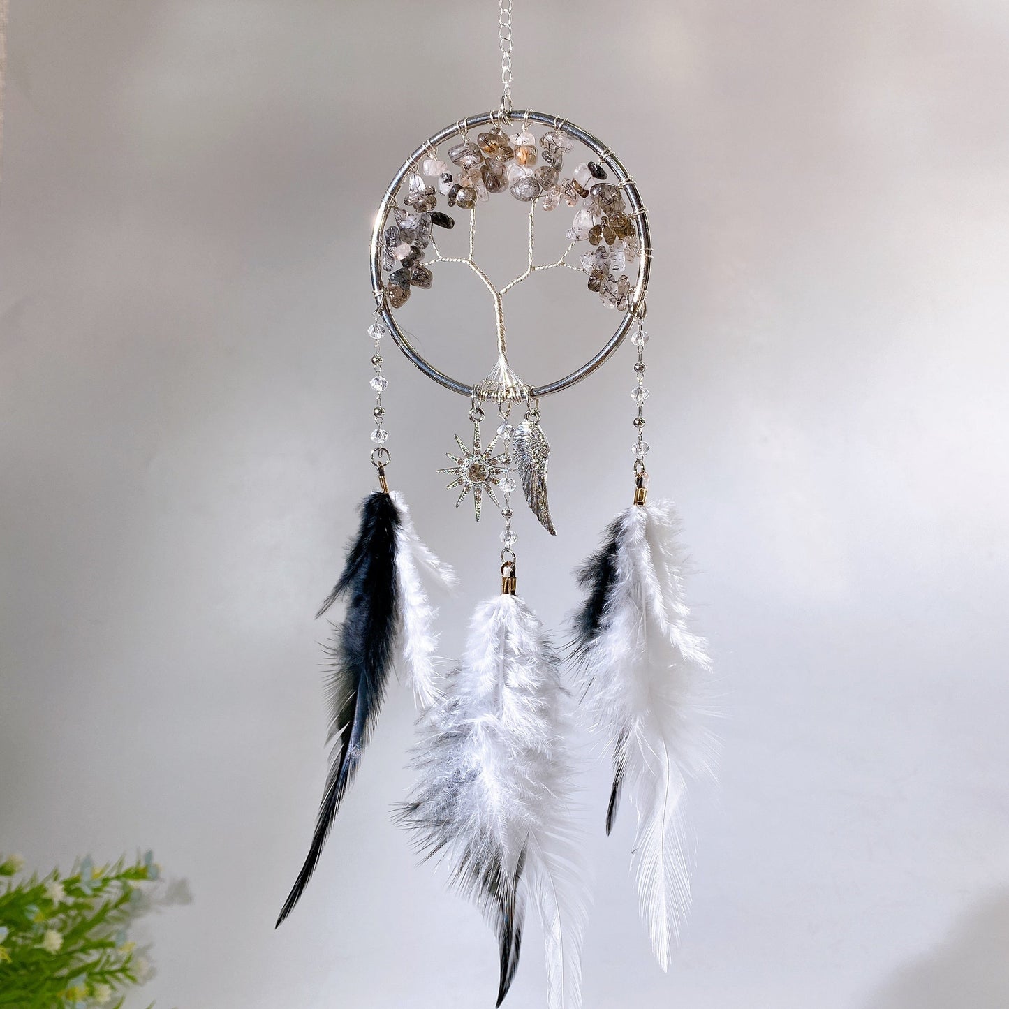 28cm Natural Crystal Dreamcatcher Crystal Healing Bulk Wholesale
