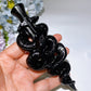 5.7" Black Obsidian Snake Sword Carving Crystal Healing Bulk Wholesale