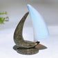 3.0" Crystal Sailboat Carving Crystal Healing Bulk Wholesale