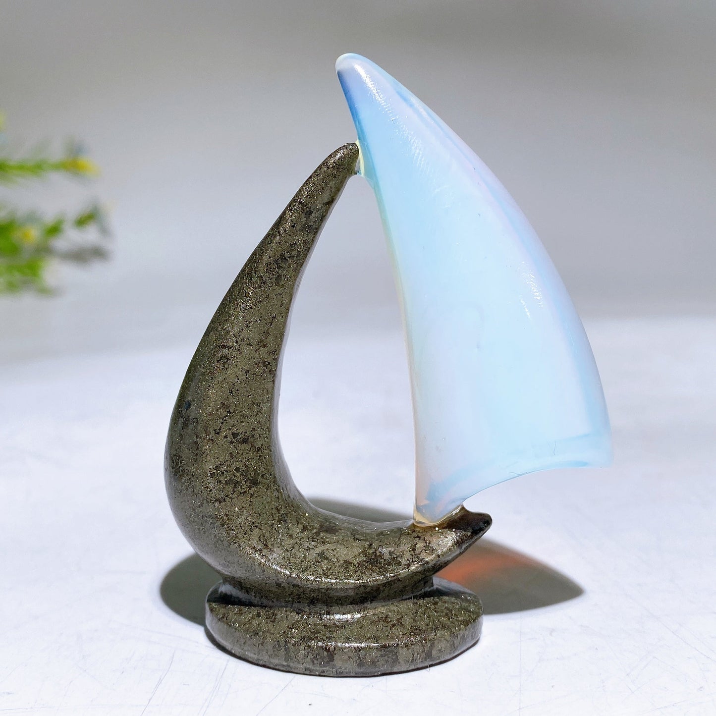 3.0" Crystal Sailboat Carving Crystal Healing Bulk Wholesale