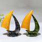 3.0" Crystal Sailboat Carving Crystal Healing Bulk Wholesale