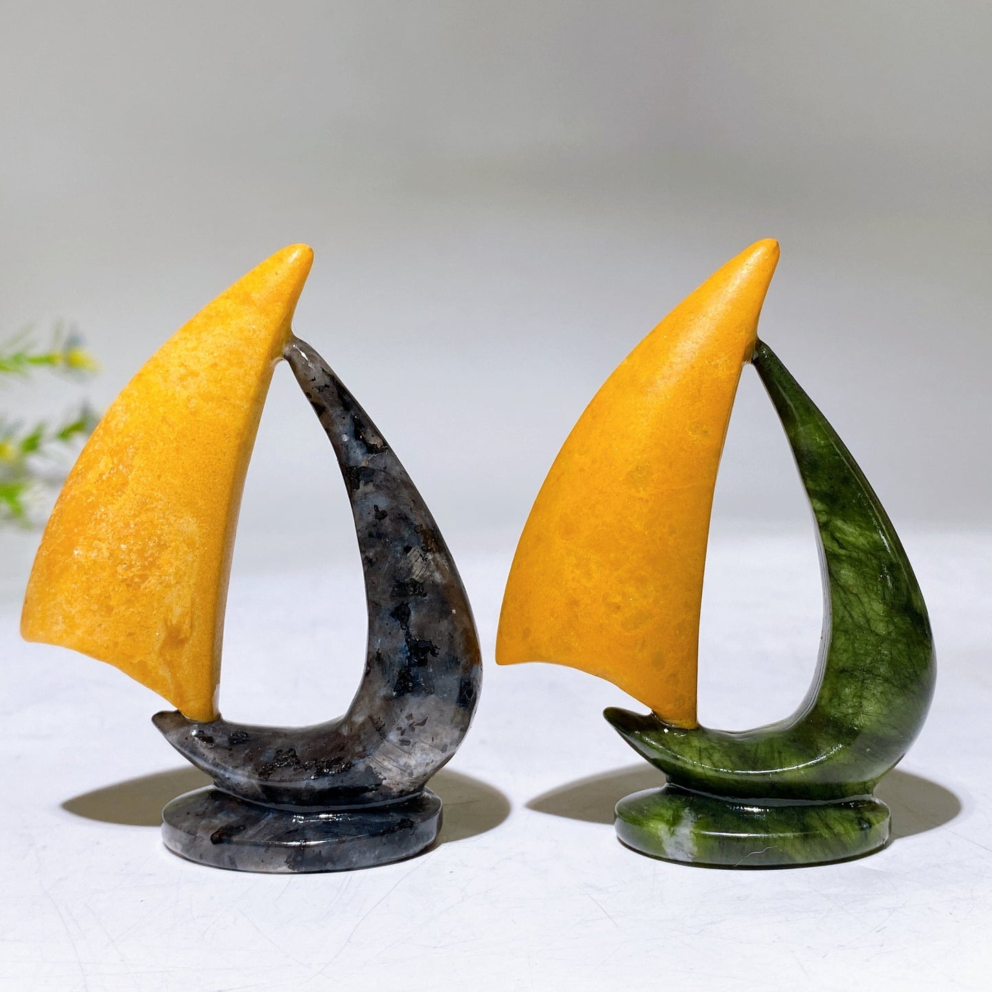 3.0" Crystal Sailboat Carving Crystal Healing Bulk Wholesale