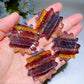 1.6" Rainbow Fluorite Sunflower Carving Crystal Healing Bulk Wholesale