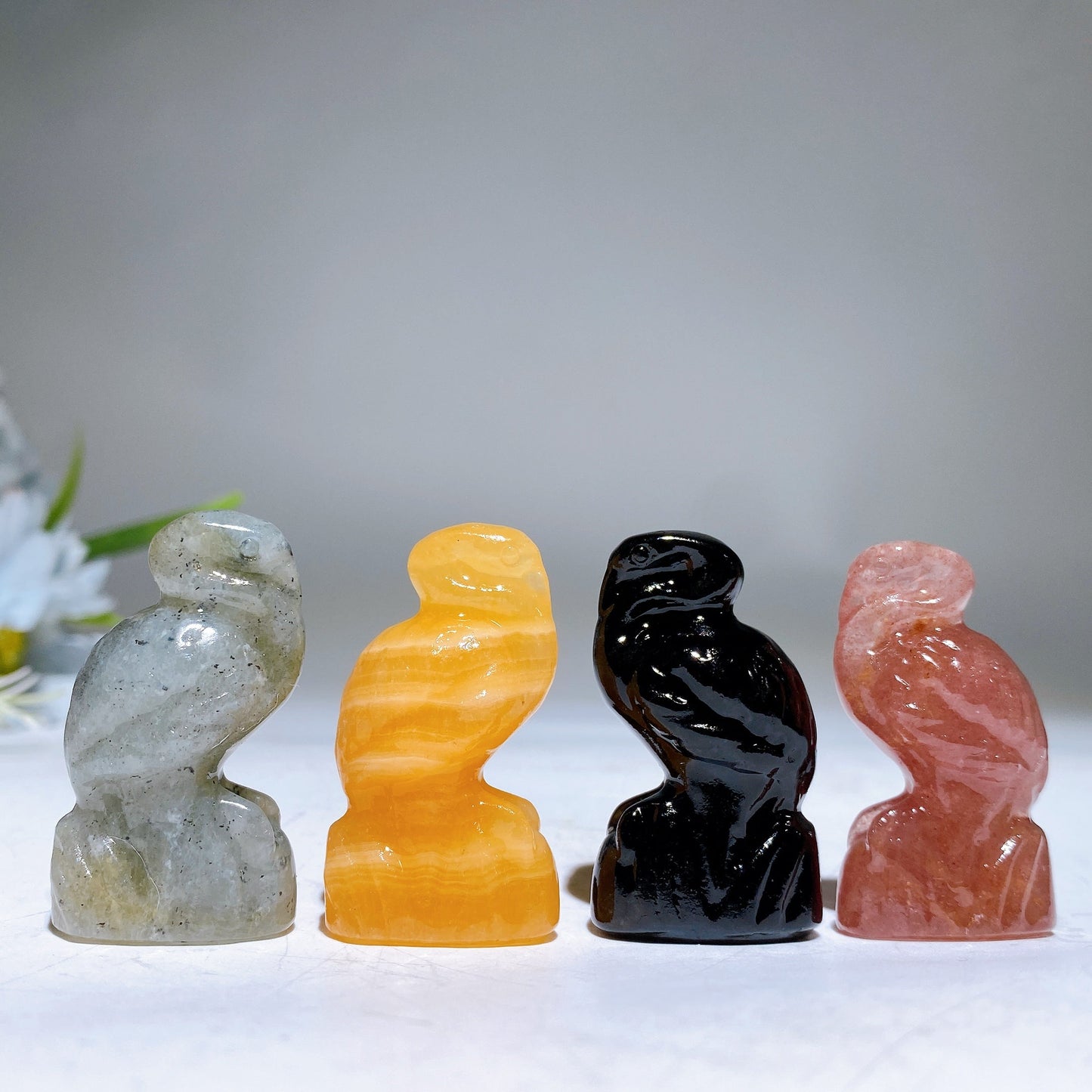 1.5" Crystal Flamingo Carving Crystal Healing Bulk Wholesale