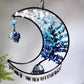 Wire Wrap Natural Gemstone Crystal Chips Moon Leaf Hanging Ornament Crystal Healing Bulk Wholesale